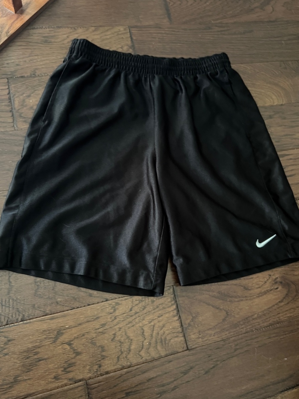 Men's Black Shorts with White Swoosh basketball